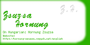 zsuzsa hornung business card
